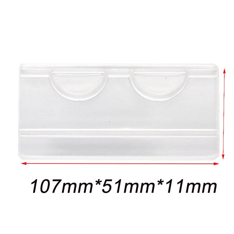 20/20/200pcs Bandejas de cílios claros Mink plástico transparente de 8-25mm de cílios vazios Caixa de embalagem da caixa