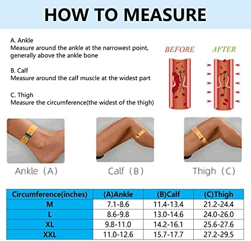 2 pares anti-embolia TED Mangueira meias de compressão Taxa High Compression Meias 15-20 mmHg para mulheres e homens com inspeção