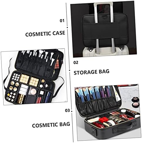 Valiclud 1pc preto conveniente para maquiagem de beleza de armazenamento de maquiagem Organizador Bolsa de caixa