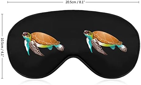 Tartaruga marinha colorida máscara de olho macio de máscara de sono eficaz conforto