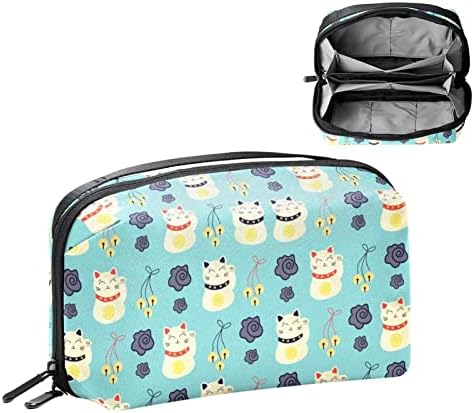 Bolsa de maquiagem Zipper Pouch Travel Organizador cosmético para mulheres e meninas ， Florals Home Sweet Home