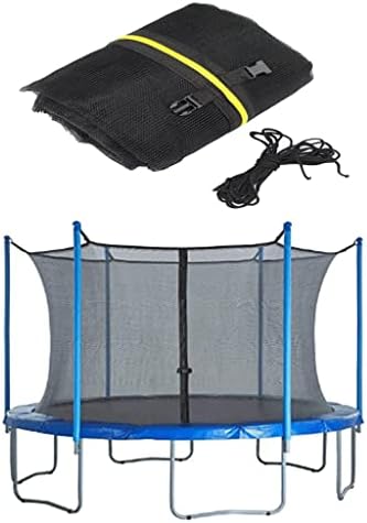 Dançarino Nets de segurança de substituição de trampolim, acessórios de trampolim, com tiras ajustáveis, robusta e impermeável, saltitante, se encaixa na maioria dos trampolins com molduras redondas
