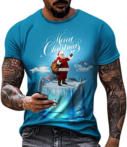 XXBR Christmas Camisetas de manga curta para homens, 2022 Funny Xmas Papai Noel Print O Pescoço Tamas Tops Designer Tshirt