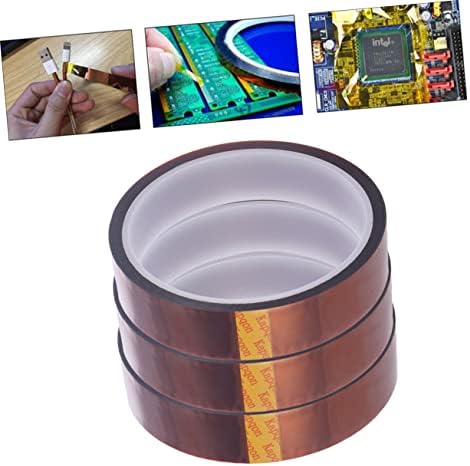 Mobestech 3 PCs High Temp Fita Tape Polyimide Fita Film Film Adhesive Tape Tape Tape Isolle