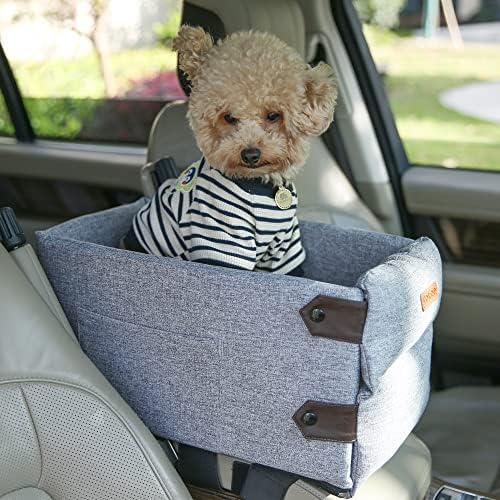 Yokee Small Dog Booster Seat - assento de carro para cães para animais de estimação de até 13,5 libras, assento de carro portátil