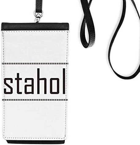 Palavra elegante Arte instaholic deco Presente Fashion Phone Carteira Bolsa móvel pendurada bolso preto bolso preto