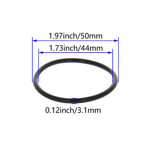 OTHMRO 10PCS Nitrile Rubber O-rings, arame de 3,1 mm DIA 50mm od métrica de vedação NBR arruelas de borracha NBR para vedação