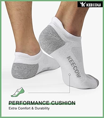 Almofada de conforto de desempenho Keecow Sem show meias de tornozelo para homens e mulheres, bolha resistir à guia atlética