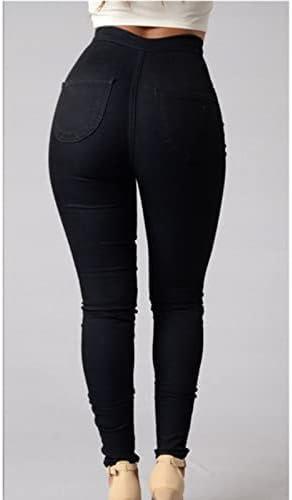 Mulheres com cintura alta Jeans magros de jeans sexy levantando calças de jeans de jeans casuais casuais calças jeans