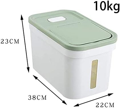 Dispensador de cereais de alimentos secos 11 kg Auto Despensador automático Rice Top Rice Bin umidade- Contêiner de armazenamento de alimentos de armazenamento de alimentos de plástico Rice Cylinder para Dispensador Rosa de Arroz de Arroz (Cor: