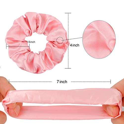 16 PACS Pink Scrunchies Scrunchies Proposta de dama de honra Presentes de cabelo laços de cabelo Scrunchies for Women
