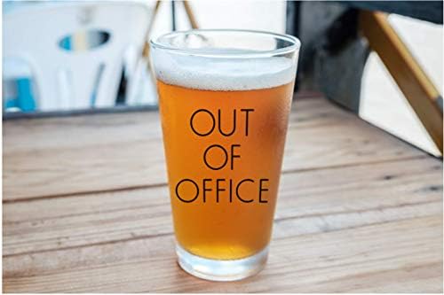 De la Mar- Off Office Pint Glass - O copo de cerveja é perfeito para presentes de aposentadoria faz um ótimo presente de mordaça