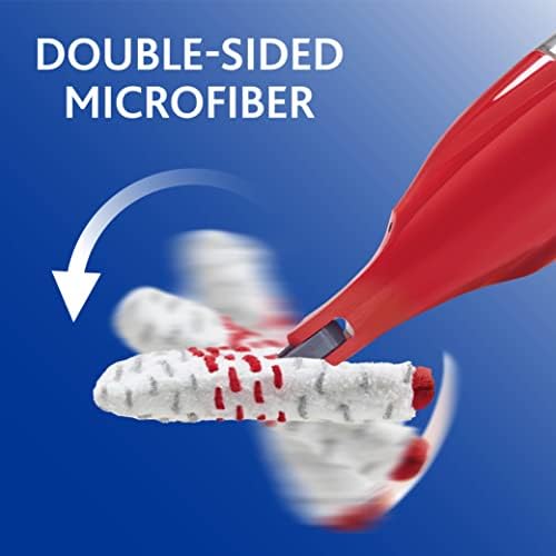 O-Cedar Promissor Max Microfiber Spray MOP, Red e Pet Proom e PowerCorner de Dustpan, vermelho