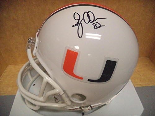 Greg Olson Miami Hurricanes assinou autógrafo Riddell Mini Capacete Coa