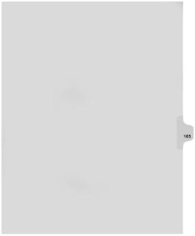 Kleer-FAX Tamanho da letra Divisores de índice de números individuais, aba lateral, 1/25ª corte, 25 folhas por pacote, branco, número
