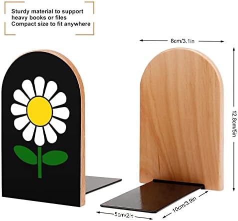 Daisy Flower Decorative Books para prateleiras 1 livro Endsed Ends Office Hold Stand