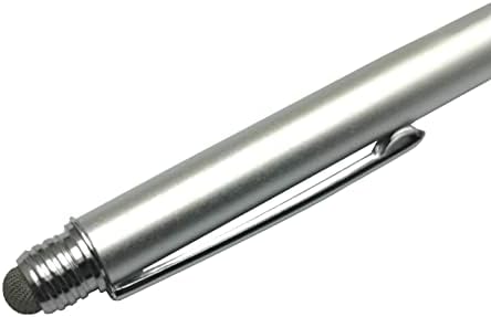 Caneta de caneta de ondas de ondas de caixa compatível com Dell Chromebook 3189 Educação 2 -em -1 - caneta capacitiva de dualtip, caneta de caneta capacitiva da ponta da ponta da fibra - caneta de prata metálica