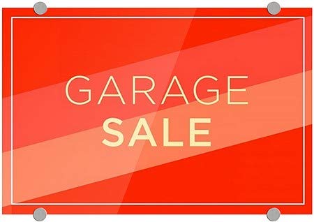 CGSignLab | Sinal de acrílico premium de Venda de garagem -Modern Premium | 18 x12