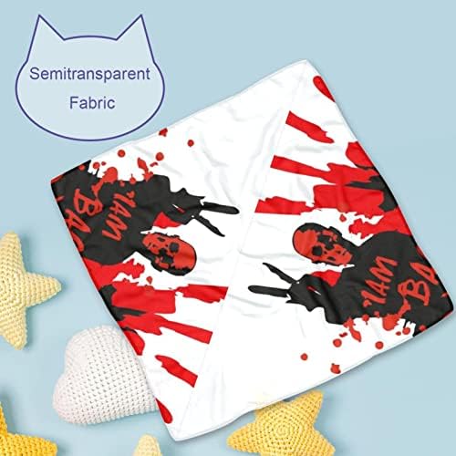 Pacote de 2 bandanas de cachorro 2, lenço de estimação para animais de estimação de Blowen Skull Blood, Chiffon Bandanas