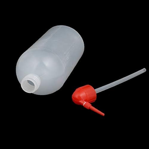 X-Dree 5pcs 1000ml Capacidade Dica vermelha Clear Plástico Branco de armazenamento líquido de plástico branco (novo LON0167