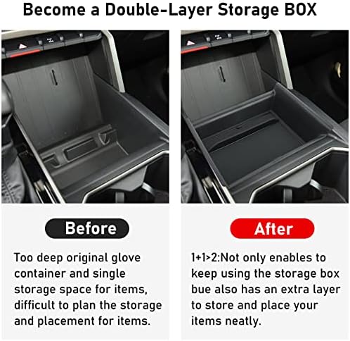 TTCR-II Compatível com 2022-2023 Toyota Tundra Center Console Storage Box, para a bandeja de inserção de organizador de console do console Tundra Limited Limited/SR/TRD, para Tundra Center Console