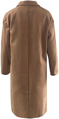 Twgone Winter Casacos para mulheres Moda de manga comprida botão duplo casaco de lã inverno