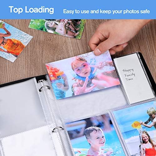 Mangas de foto MaxGear para aglutinante de 3 anel 60 pacote - ， páginas de fotos de arquivamento páginas de fotos de fotos de foto