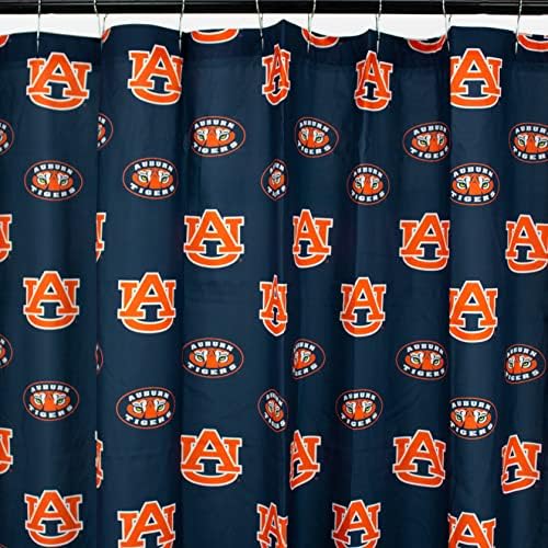 A faculdade cobre tudo confortável Auburn Tigers Bright and Colorful Chuvent Curtain Tampa 70 x 72