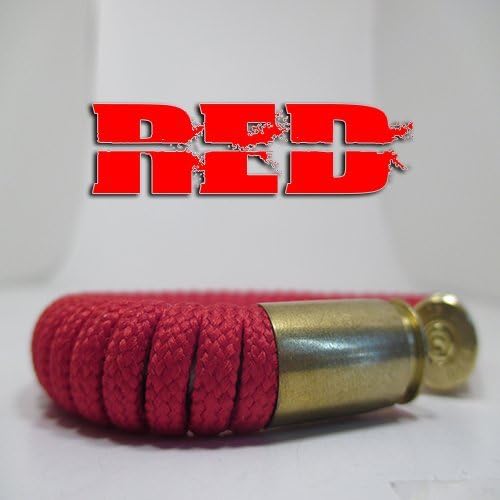 Pulseira de bala de calibre de Paracord vermelha 40
