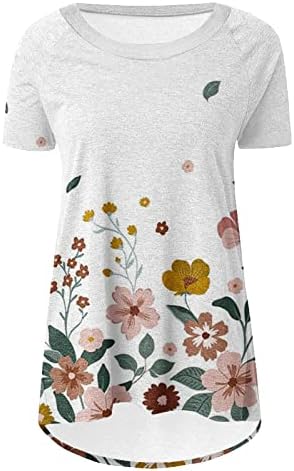 2023 túnicas de verão para mulheres casuais mangas curtas estampas florais tampas de túnica de túnica de túnica solteira e elegante