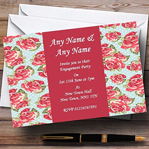 O card zoo azul rosa noivado Party convites personalizados convites