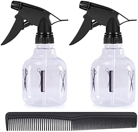 Toserspbe névoa fina garrafas de água de spray 8oz 8oz de recipiente de armazenamento de spray ajustável garrafa de cabelo de barbeiro