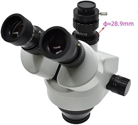 Kit de acessórios para microscópio DEIOVR para adulto, adaptador de lente de montagem C 0,5x 1/2 1/3 adaptador de CTV para SZM Trinocular Microscópio Estéreo Acessórios para câmera
