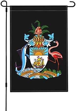Batão de braços da bandeira do jardim das Bahamas 12x18in Indoor Outdoor Becoration Banner