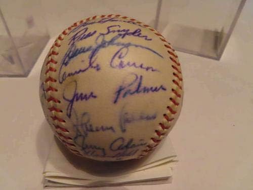 1966 A equipe de Baltimore Orioles World Champions assinou a bola de beisebol JSA - Bolalls autografados