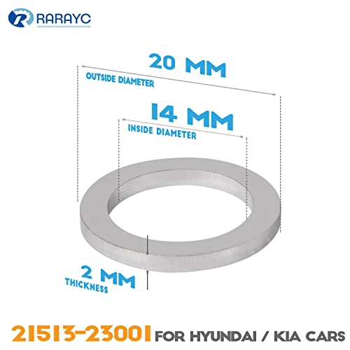 15 PCS Substituição de arruela de pluta de pluta de drenagem de óleo de óleo Substituição para modelos Hyundai Kia 21513-23001