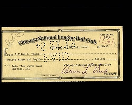 William Veeck PSA DNA assinado x2 Chicago Cubs Verifique 5-15-1919 Autograf-MLB Cut Signature
