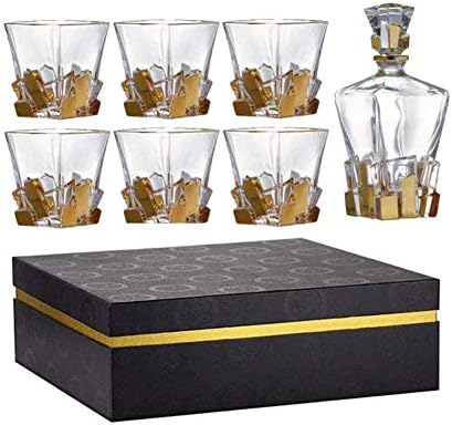 Lindo Whisky Decanter Whisky Glasses LIVE LIVRE CRISTAL DE CRISTALS STEP
