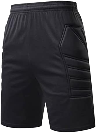 Aiihoo masculino de goleiro acolchoado calças acolchoadas para ginástica para ginástica de futebol treino de treino de