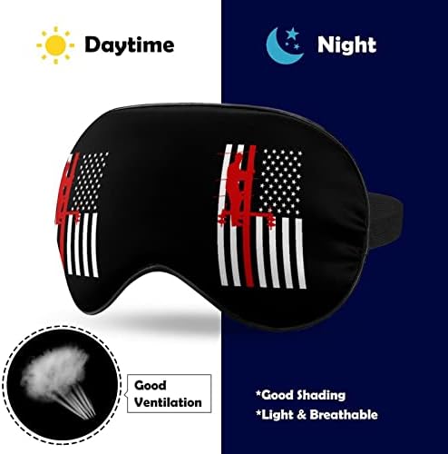 American Flag Electric Cable Lineman Tampa de máscara de olho macio de sombra eficaz conforto máscara de sono com cinta