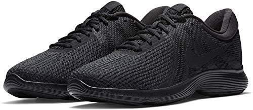 Tênis de corrida da Revolução 4 da Nike Men, preto/preto, 7,5 EUA regulares