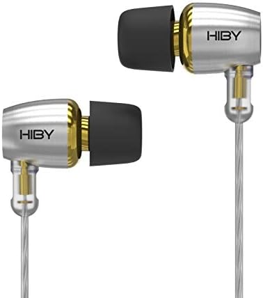 HIBY Beans HiFi Monitor INEW Headphones conectados sem microfone, fones de ouvido IEM de áudio com alta resolução com diafragmas