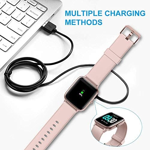 Compatível para WM Welly Merck Smart Watch Charger, Lamshaw 2 pinos Magnetic USB Carregamento de substituição compatível para compatível com WM Welly Merck T13 1.9 Touch Screen Scret Watch Smart Watch Relógio