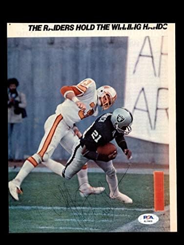 Cliff Branch PSA DNA assinado vintage 8x10 Autógrafo Raiders - fotos autografadas da NFL