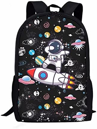 Astronauta Espaço Sideral do UNICEU Mochila de grande capacidade Backpack Back Bag Kids de 17 polegadas School Bookbag