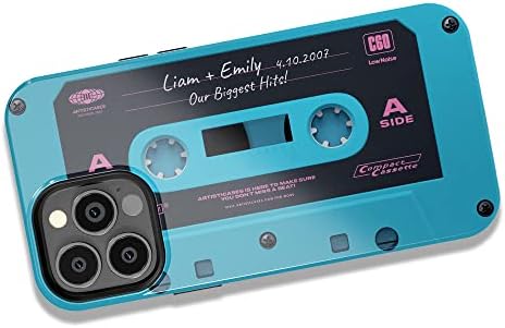 Artisticases Case de fita de cassete retro personalizada, mixtape de áudio personalizada, projetada para iPhone 14 Plus,