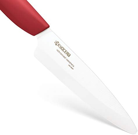 Kyocera Advanced Ceramic Revolution Series 4,5 polegadas Faca, alça vermelha, lâmina branca