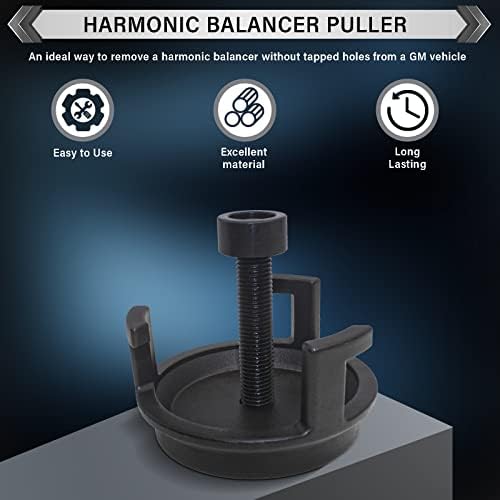 25264 Balancer Harmonon Balancer Puller para GM, LS Crank Polley Puller, Remova rapidamente o balanceador harmônico sem orifícios