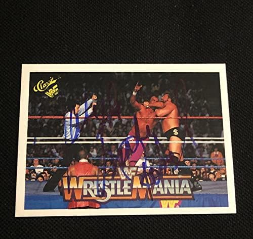 Jake “The Snake” Roberts 1990 Classic WWF Wrestling Wrestling Sinalizado Card - Fotos de luta livre autografada