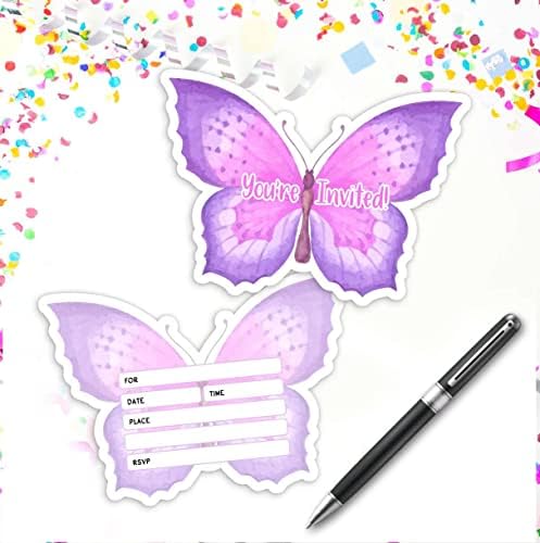 Simimi Art 30 anos convites de borboleta com envelopes, festa de borboleta para decoração de casamento no chá de bebê de aniversário